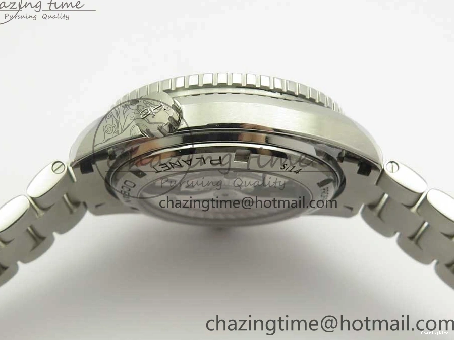 0128 Tailored Planet Ocean Professional Orange Bezel 45.5mm 1:1 VSF Best Edition on SS Bracelet A8500 Super Clone (2 Straps) 7950